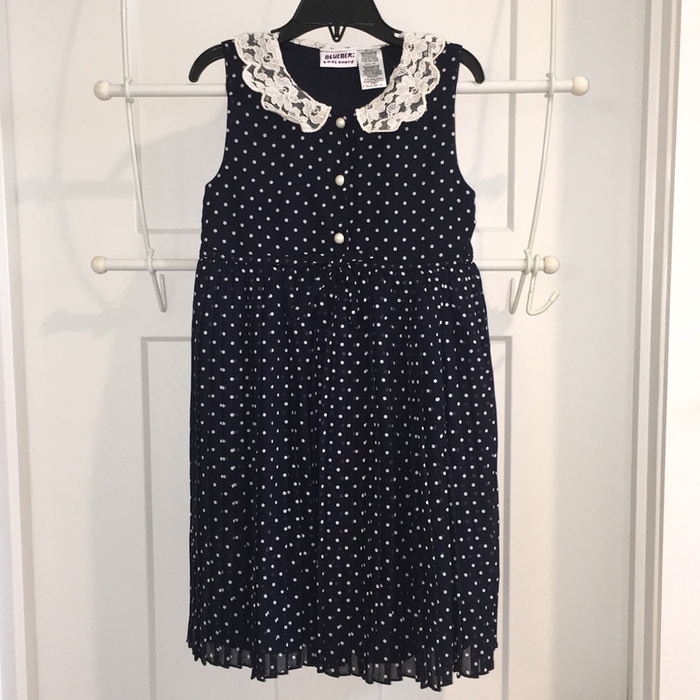 Girls New w/tag Size 6x Navy Dress